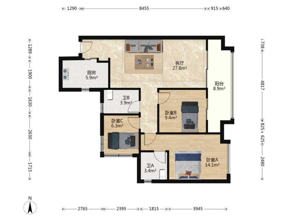 广州绿地越秀海玥二手房房源图片