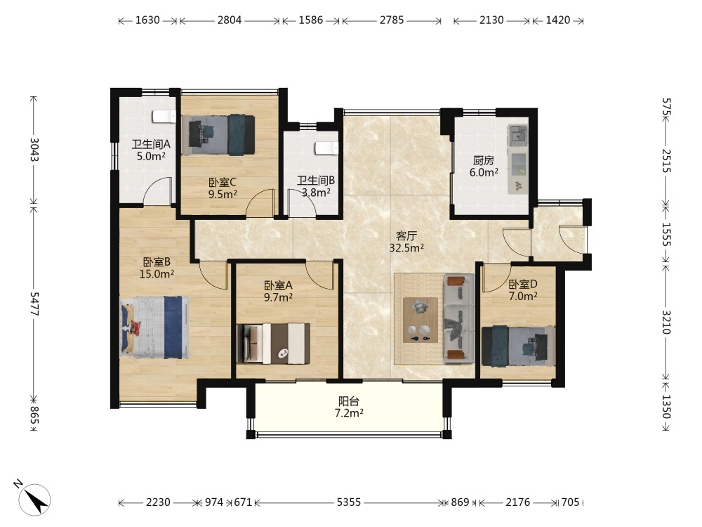 广州绿地越秀海玥二手房房源图片