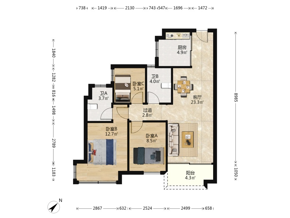 广州广佛保利城二手房房源图片