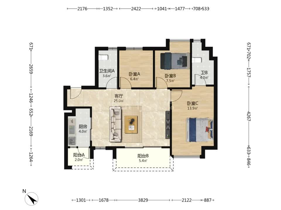 广州绿地丽雅香榭花城二手房房源图片