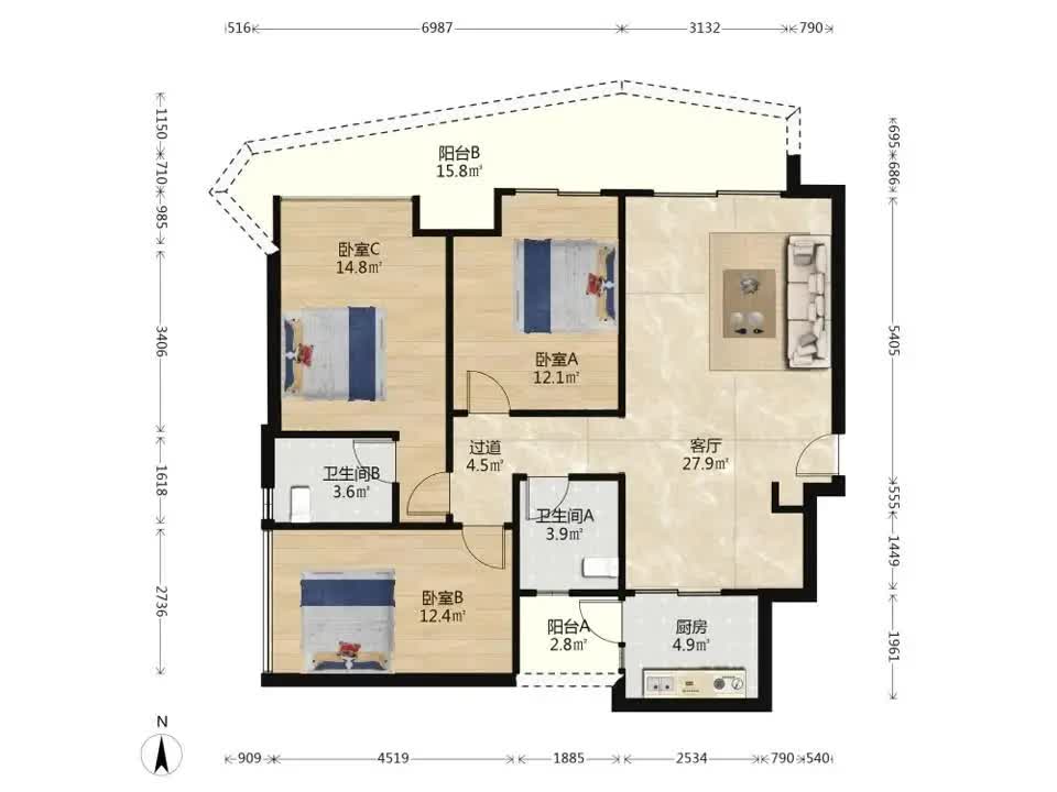 广州万科水晶城二手房房源图片