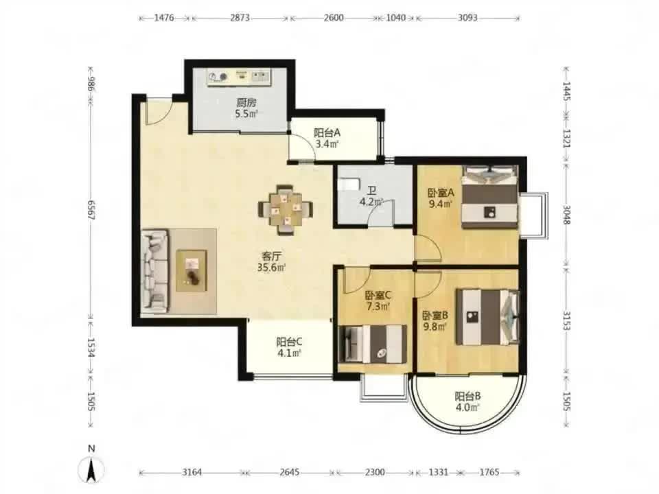 广州金田花苑二手房房源图片