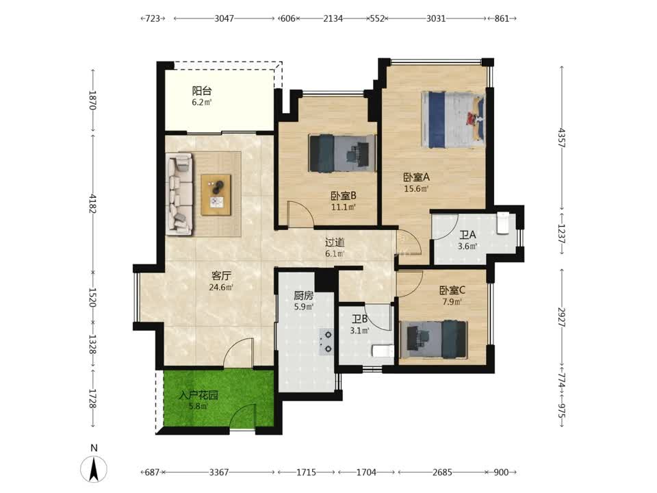 广州保利和悦滨江二手房房源图片