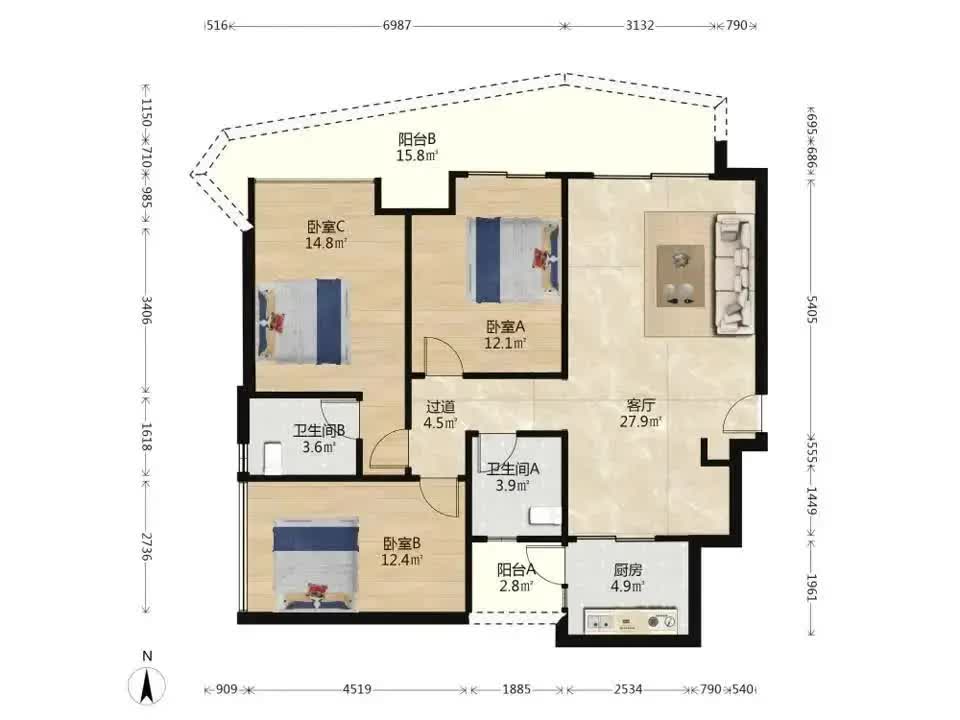 广州万科水晶城二手房房源图片