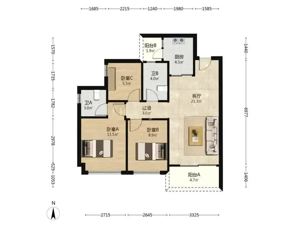 广州禹洲朗廷湾二手房房源图片