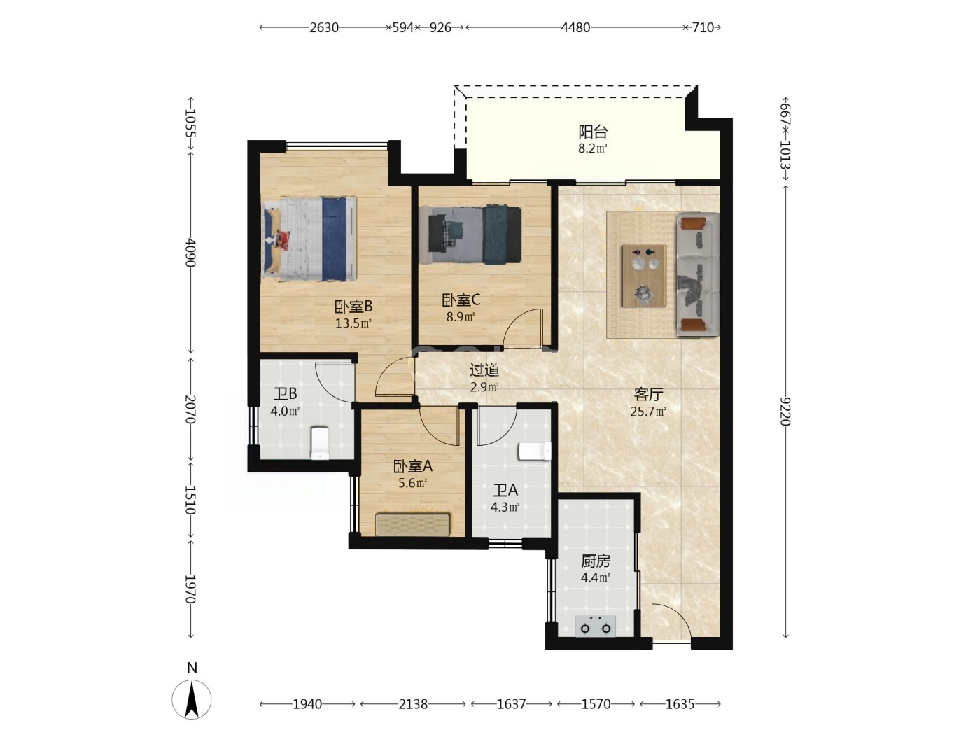 广州美的云悦江山西园二手房房源图片