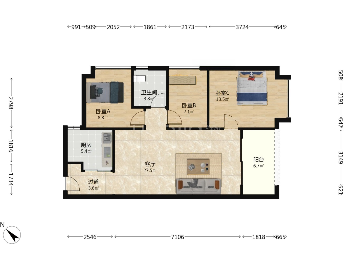 广州万科缤纷四季南区二手房房源图片