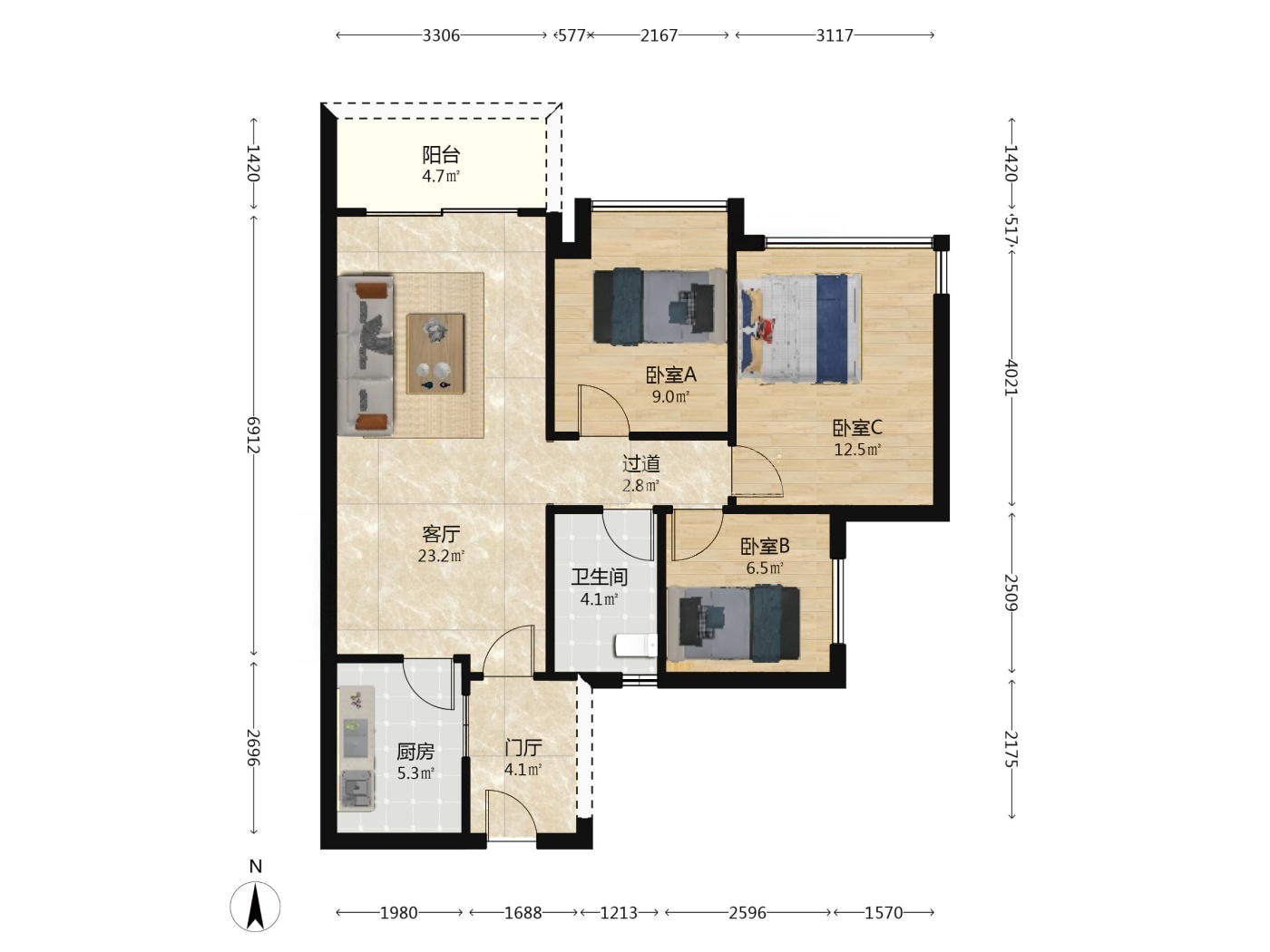 广州合景天銮二手房房源图片