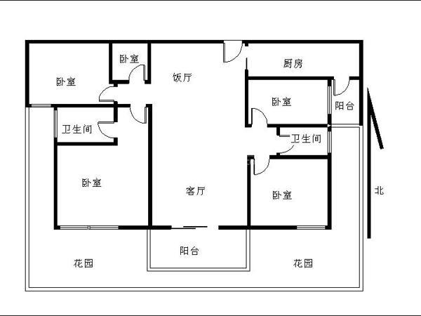 骏景花园 正南朝向 平层最好户型