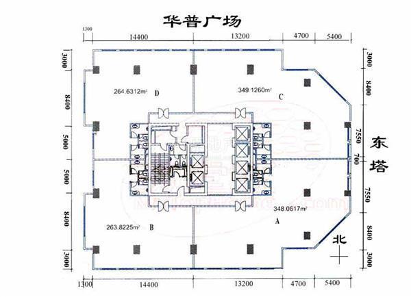 天河区【华普广场 正对电梯口 双面采光 526方 笋价出售】
